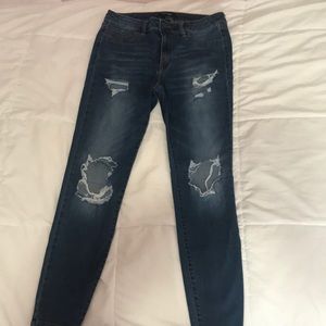 Refuge Distressed Ripped Dark Wash Jeans